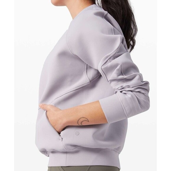 Lululemon City Sweat Crew Spacer Iced Iris Purple Sweatshirt Crewneck 6 Scuba - Picture 3 of 10